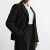 Plus Size Tailored Crepe Single Breasted Blazer Jacket