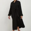 Plus Size Tailored Pleat Detail Belted Trench Coat