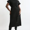 Plus Size Wool Blend Cosy Knit Belted Midaxi Dress
