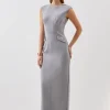 Ponte Structured Pencil Midi Dress
