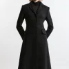 Premium Italian Manteco Wool Full Skirted Tailored Midaxi Coat