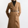 Premium Italian Manteco Wool Single Breasted Belted Tailored Maxi Coat