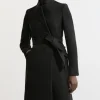 Premium Italian Manteco Wool Investment Notch Neck Tailored Midi Coat