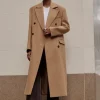 Premium Italian Manteco Wool Blend Double Breasted Midi Coat