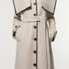 Premium Italian Wool Storm Flap Belted Tailored Midaxi Coat