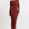 Premium Jersey Wool Blend Maxi Dress