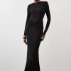 Premium Stretch Crepe Jersey Maxi Dress