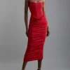 Premium Viscose Jersey Corset Midi Dress