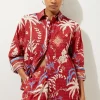 Printed Cotton Voile Beach Shirt