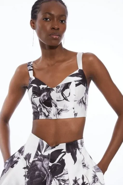 Rose Twill Corset Top