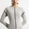 Rounded Sleeve Milano Knit Top
