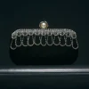 Scallop Detailed Embellished Clutch Bag