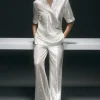 Sequin Collard Woven Tunic Co-Ord