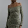 Sequin Off The Shoulder Mini Dress