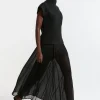 Sheer Viscose Georgette Woven Maxi Skirt