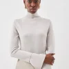 Silk Cuff Merino Knit Sweater