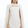 Soft Tailored Caped Mini Dress