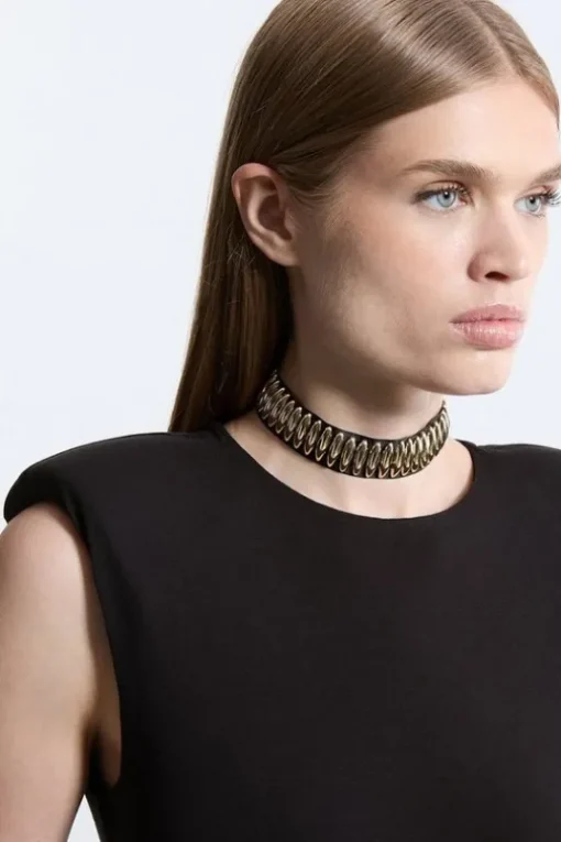 Statement Fabric Choker Necklace
