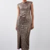 Stretch Sequin Maxi Dress