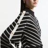 Stripe Full Sleeve Viscose Blend Military Trim Knit Sweater