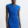 Structured Crepe Tailored Mini Dress