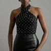 Studded Mesh Bodysuit