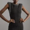 Studded Ponte Jersey Mini Dress