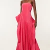 Taffeta Drama Sculptural Tailored Maxi Dress