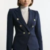 Tailored Button Military Blazer