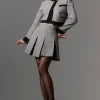 Tailored Check Pleated Mini Skirt