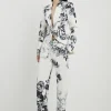 Tailored Crepe Printed Mono Floral Set