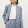Tailored Denim Look Suit Set