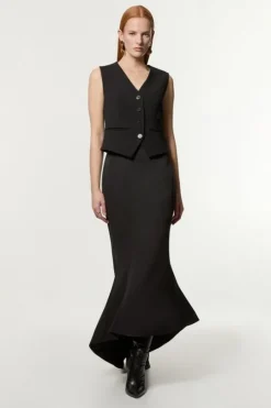Tailored Fishtail Maxi Skirt