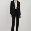 Tailored High Waisted Slim Leg Pants