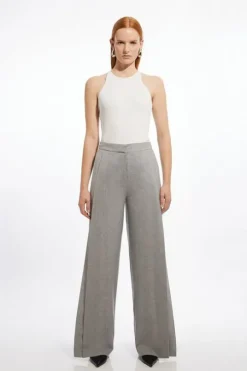 Tailored Panelled Wide Leg Pants