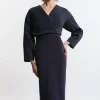 Tailored Sleeveless Seam Detail Midi Dress