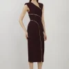Tall Bandage Figure Form Sleeveless Zip Midi Dress
