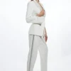 Tall Clean Tailored Hot Fix Split Hem Slim Leg Pants