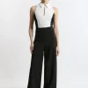 Tall Compact Stretch Tailored Sleeveless Jumpsuit