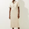 Tall Essential Techno Shirt Sleeve Woven Shirt Dress With Gold Hardware