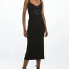 Tall Figure Form Corset Detail Woven Strappy Midi Dress