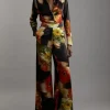 Tall Floral Satin Woven Co-Ord