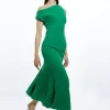 Tall Fluid Tailored Drop Shoulder Maxi Dress