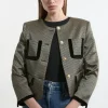 Tall Geo Jacquard Velvet Mix Tailored Jacket