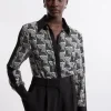Tall Mono Print Woven Shirt