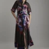 Tall Organdie Printed Shirt Midaxi Dress