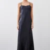 Tall Premium Metallic Diamante Detail Woven Midaxi Dress