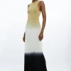 Tall Premium Viscose Knit Ombre Maxi Dress