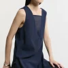 Tall Satin Back Crepe Deep V Woven Tunic