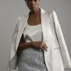 Tall Sequin Metallic Boucle Belted Tailored Mini Skirt